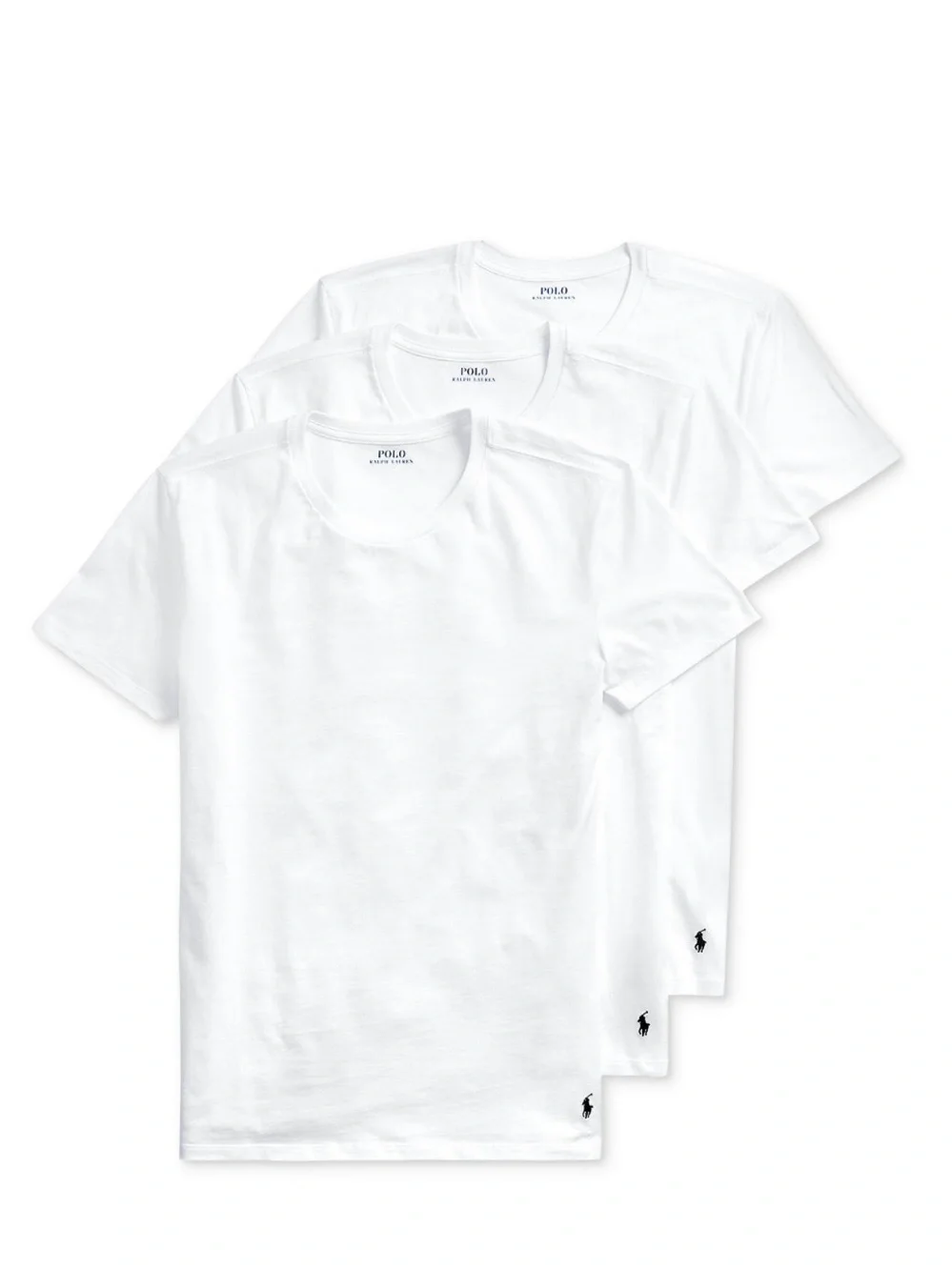 Polo by Ralph Lauren White Short Sleeve Crewneck T-Shirt. pack of 3